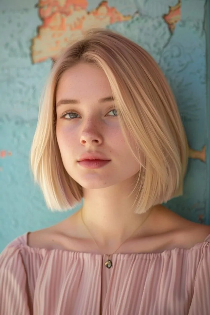 Shoulder Length Bob with Glossy Finish