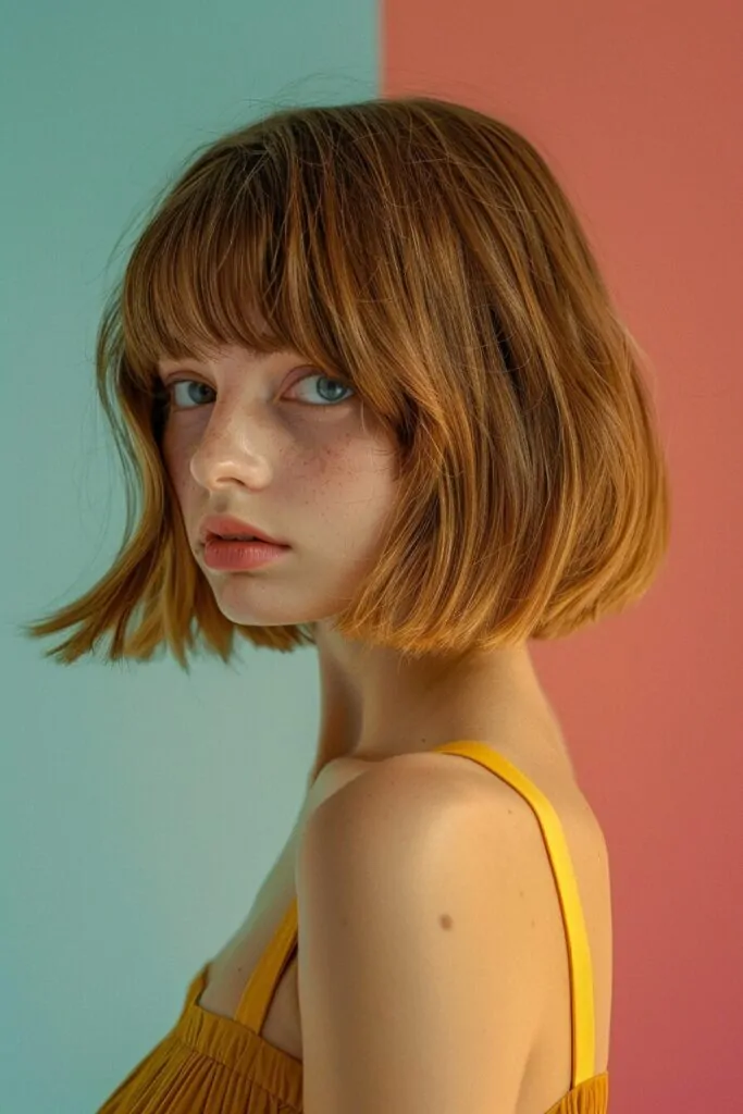 Shoulder Length Shaggy Bob