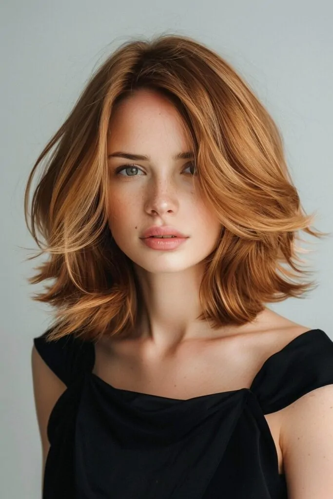 Soft Shoulder Length Bob with Flip Ends