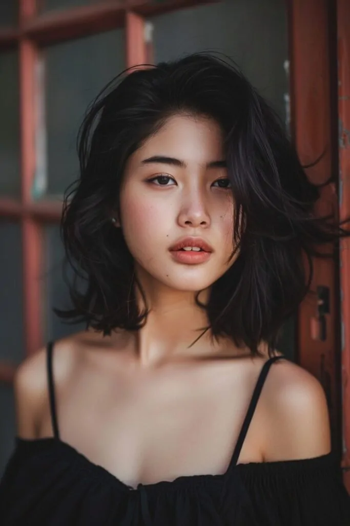 Tousled Shoulder Length Bob